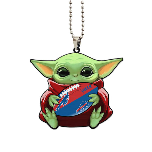 Buffalo Bills Ornament Baby Yoda Car Accessories - Gearcarcover - 1