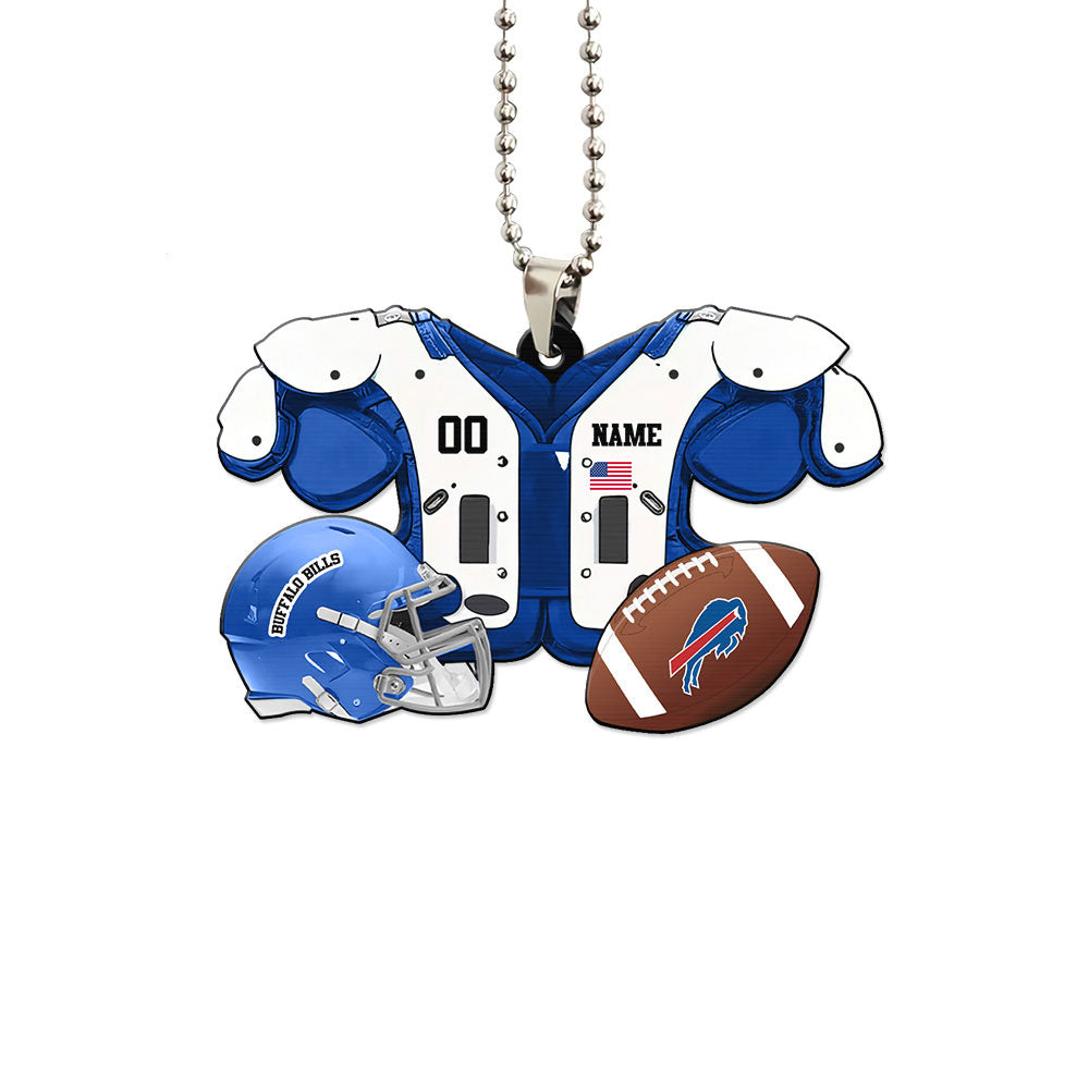 Buffalo Bills Ornament Personalized Uniforms Collection - Gearcarcover - 1