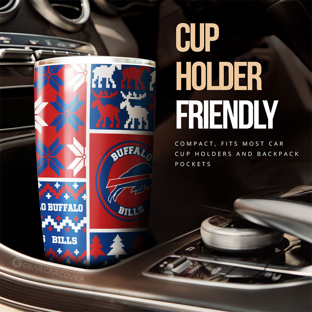 Buffalo Bills Tumbler Cup Custom Ugly Style Car Accessories - Gearcarcover - 3