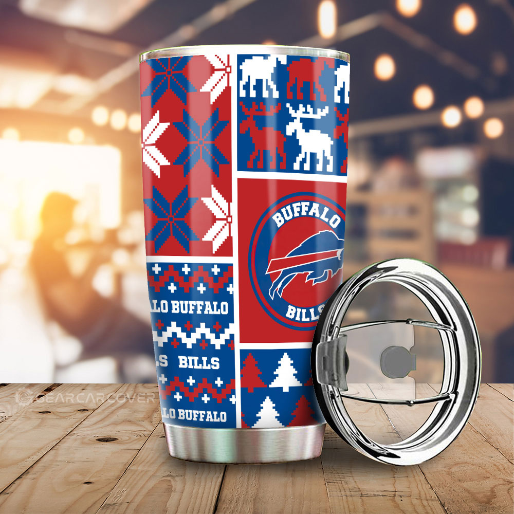 Buffalo Bills Tumbler Cup Custom Ugly Style Car Accessories - Gearcarcover - 1