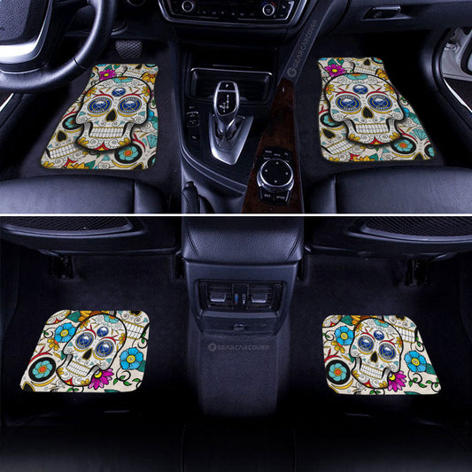 Buffalo Sabres Car Floor Mats Custom Sugar Skull Car Accessories - Gearcarcover - 2