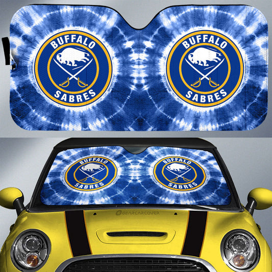 Buffalo Sabres Car Sunshade Custom Tie Dye Car Accessories - Gearcarcover - 1