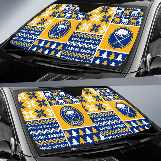 Buffalo Sabres Car Sunshade Custom Ugly Style Car Accessories - Gearcarcover - 2