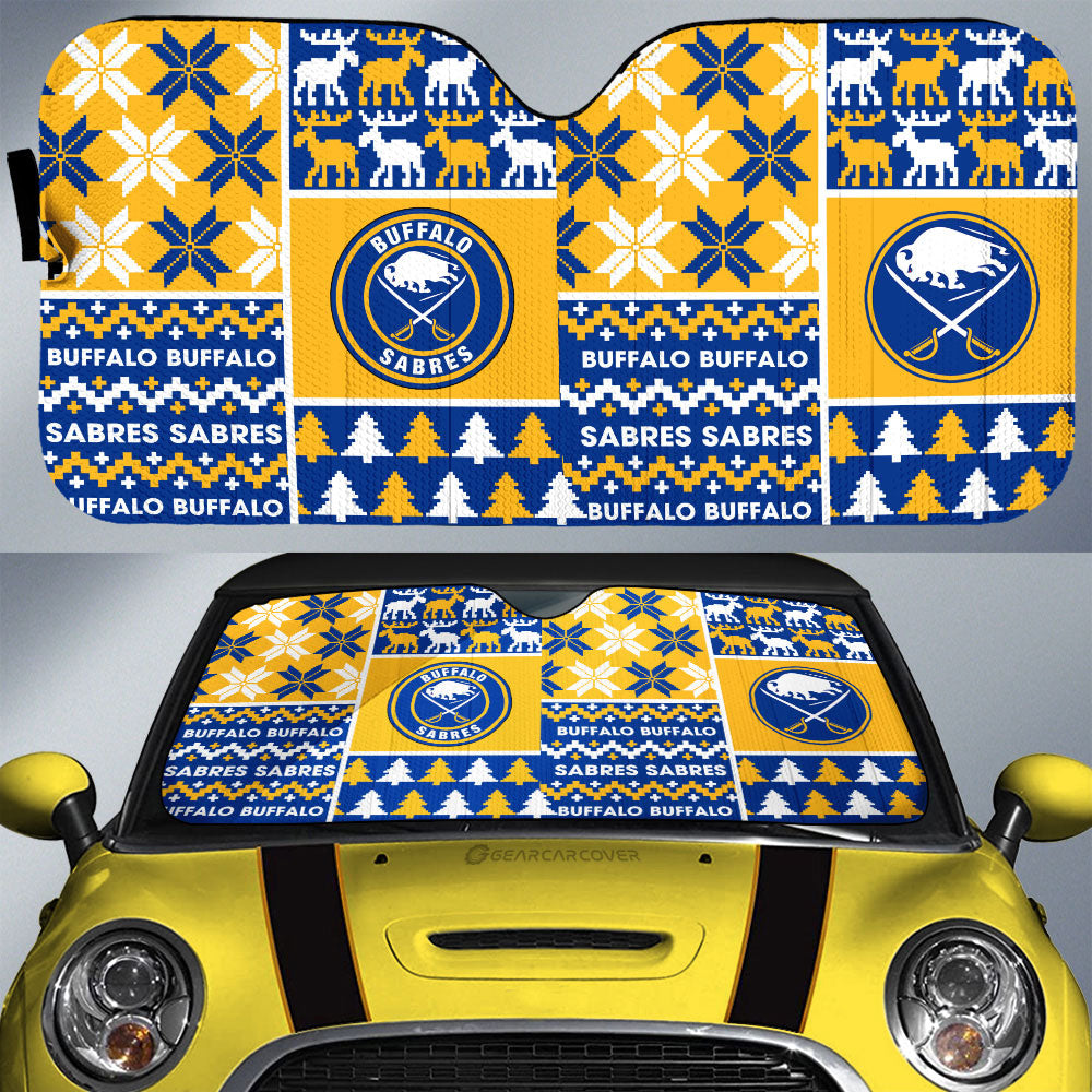 Buffalo Sabres Car Sunshade Custom Ugly Style Car Accessories - Gearcarcover - 1