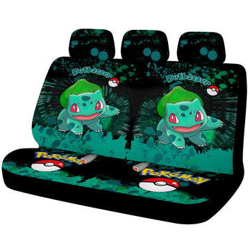 Bulbasaur Car Back Seat Covers Custom Tie Dye Style Anime Car Accessories - Gearcarcover - 1