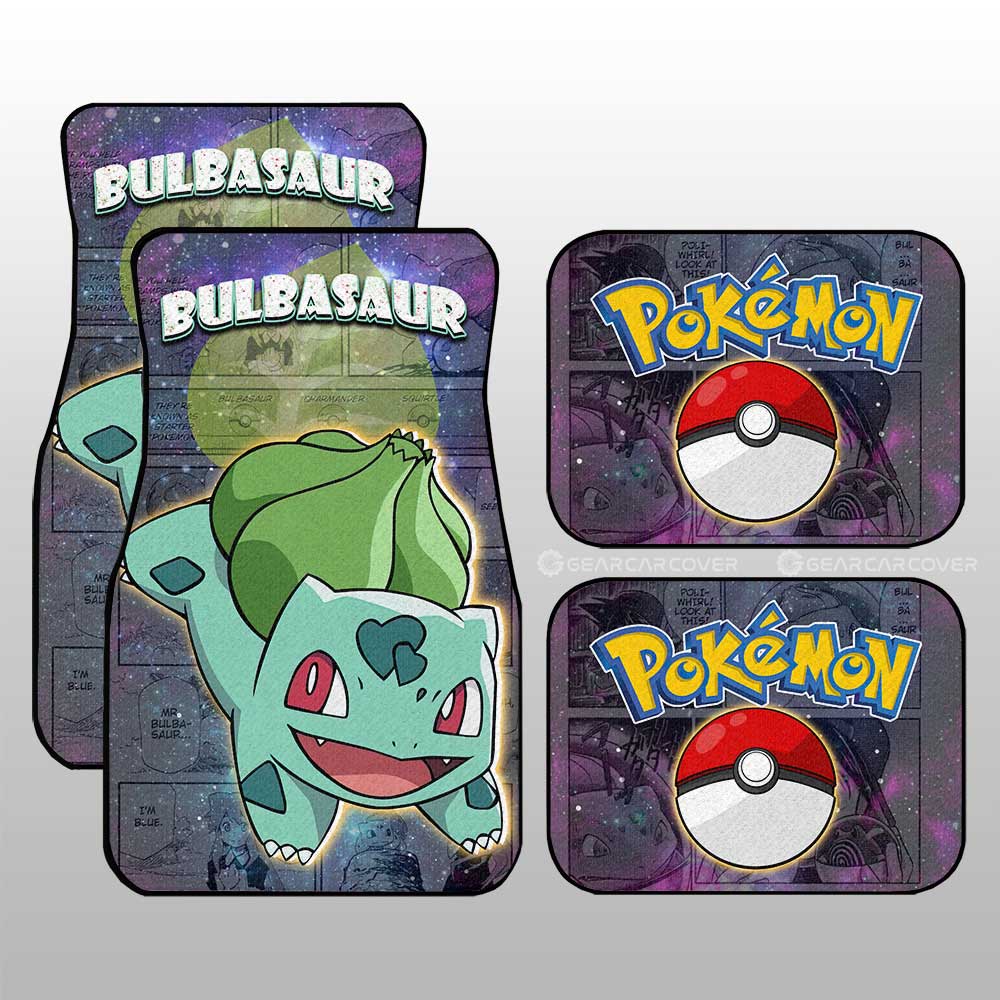 Bulbasaur Car Floor Mats Custom Anime Galaxy Manga Style - Gearcarcover - 1