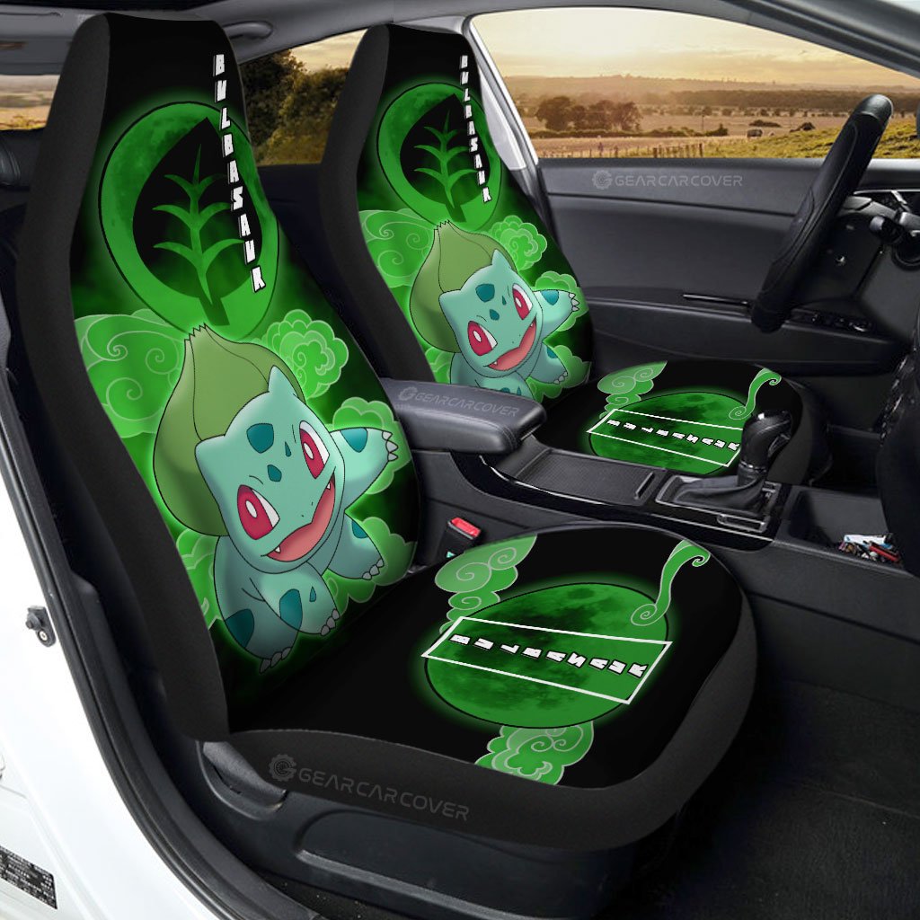 Bulbasaur Car Seat Covers Custom Anime Car Accessories For Anime Fans - Gearcarcover - 1