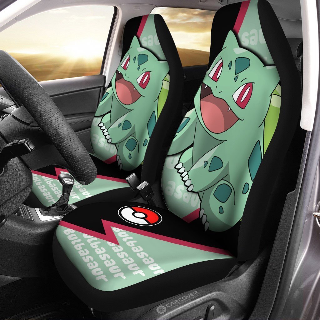 Bulbasaur Car Seat Covers Custom Anime Car Accessories - Gearcarcover - 2