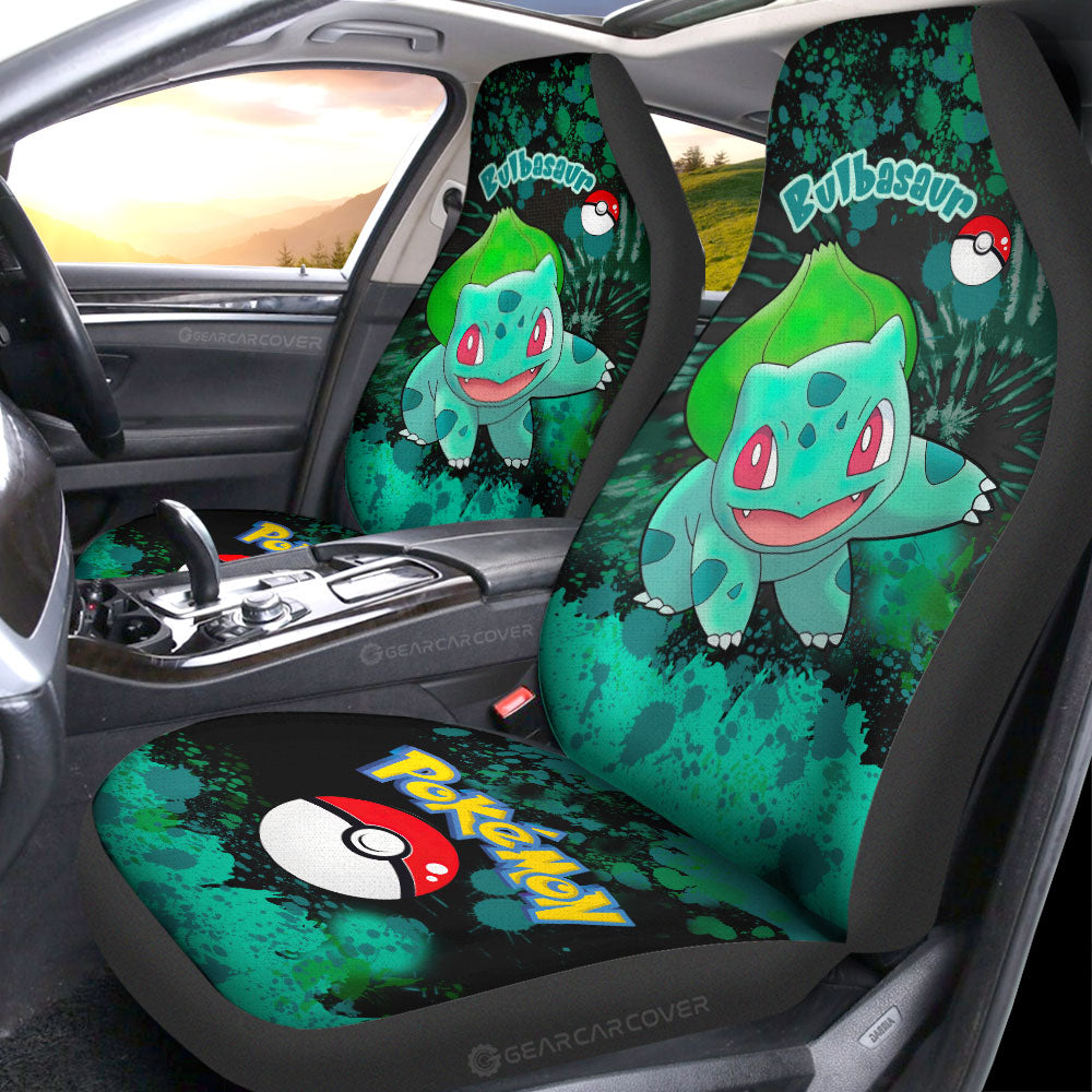 Bulbasaur Car Seat Covers Custom Tie Dye Style Car Accessories - Gearcarcover - 2