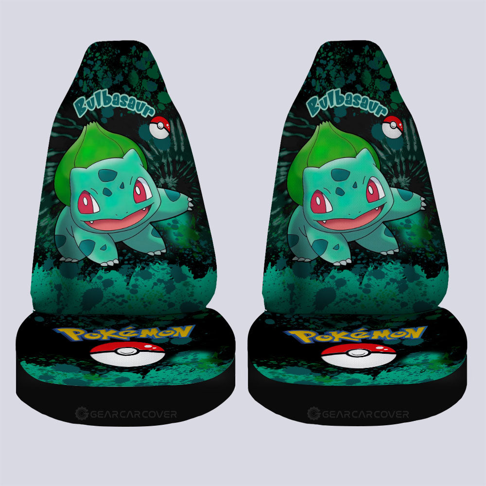 Bulbasaur Car Seat Covers Custom Tie Dye Style Car Accessories - Gearcarcover - 4