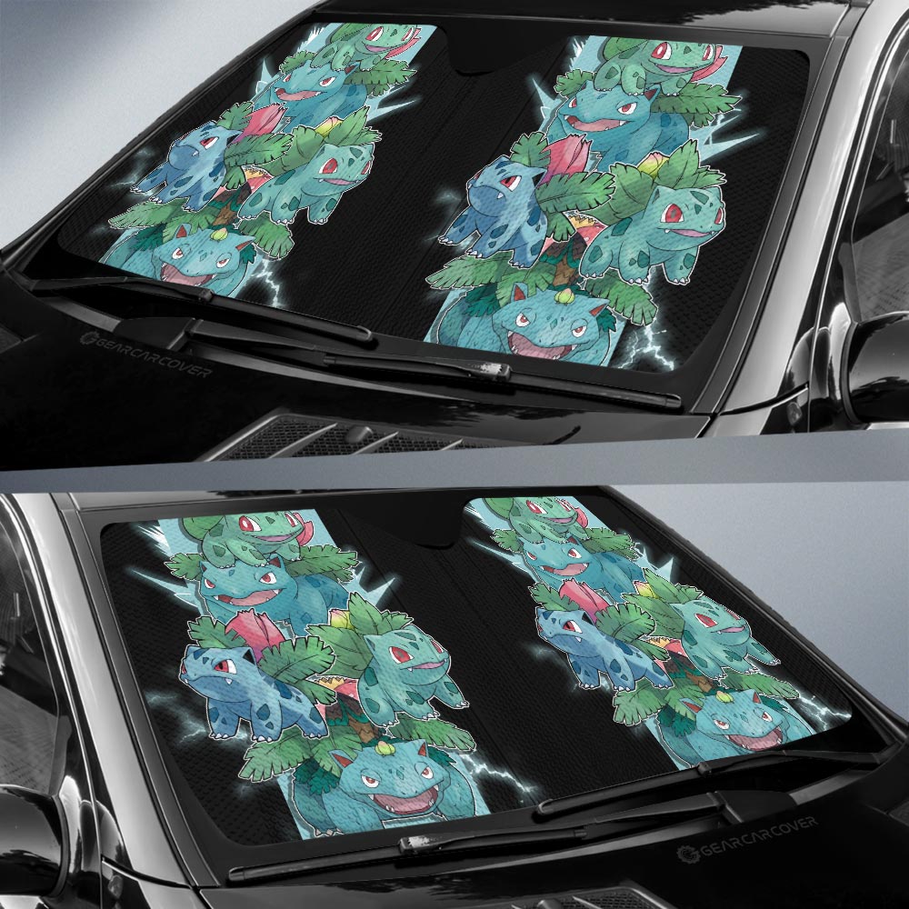 Bulbasaur Car Sunshade Custom Car Accessories For Fans - Gearcarcover - 2