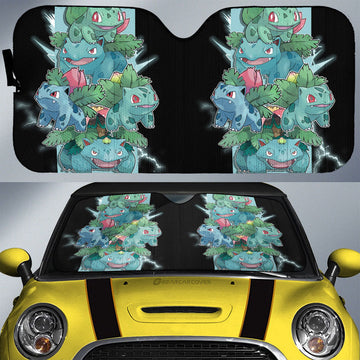 Bulbasaur Car Sunshade Custom Car Accessories For Fans - Gearcarcover - 1