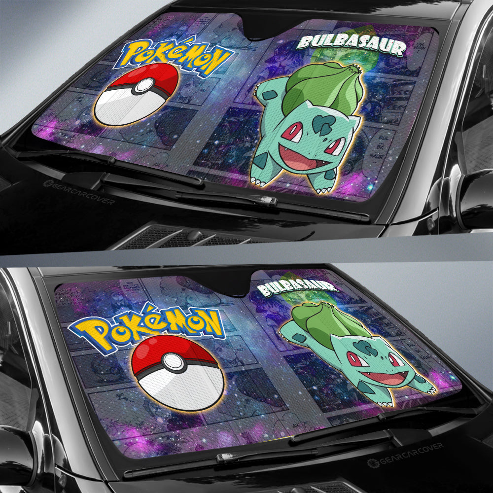 Bulbasaur Car Sunshade Custom Galaxy Manga Style - Gearcarcover - 2