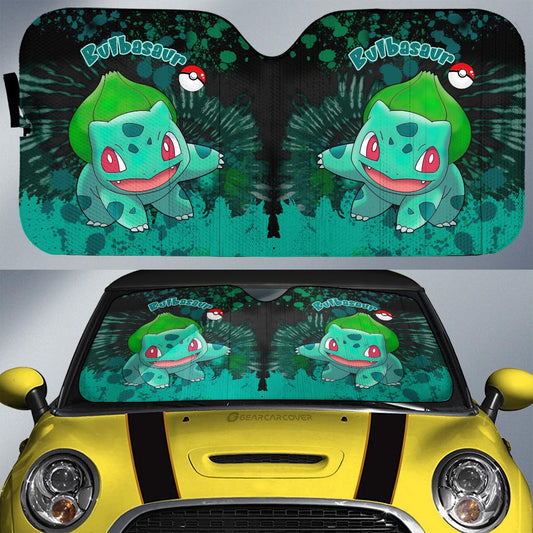 Bulbasaur Car Sunshade Custom Tie Dye Style Anime Car Accessories - Gearcarcover - 1