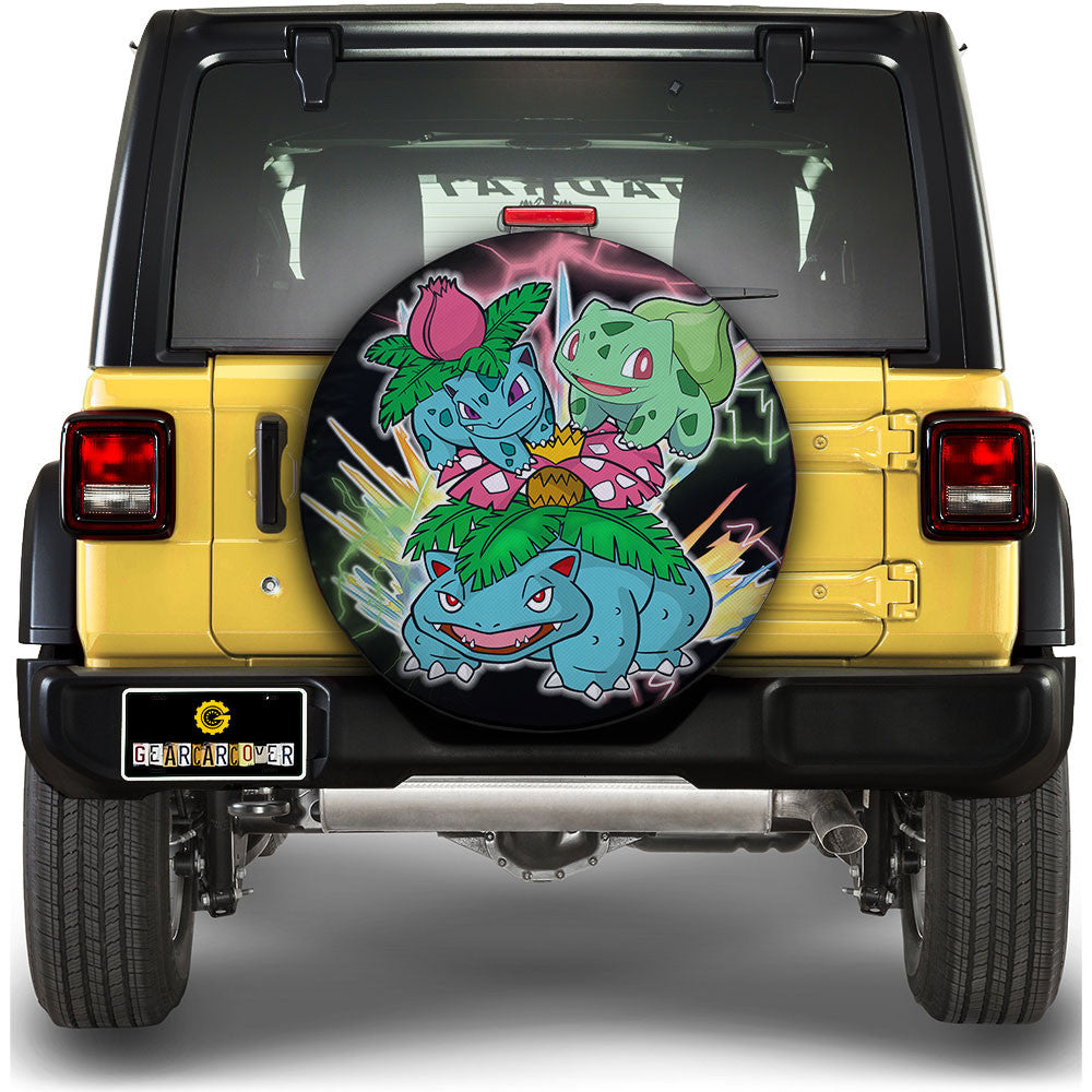 Bulbasaur Evolution Spare Tire Cover Custom Anime - Gearcarcover - 1