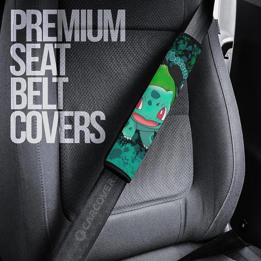 Bulbasaur Seat Belt Covers Custom Tie Dye Style Anime Car Accessories - Gearcarcover - 2