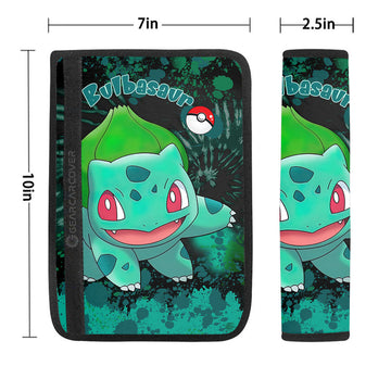 Bulbasaur Seat Belt Covers Custom Tie Dye Style Anime Car Accessories - Gearcarcover - 1