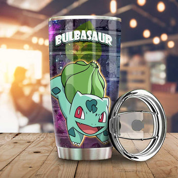 Bulbasaur Tumbler Cup Custom Anime Galaxy Manga Style - Gearcarcover - 1