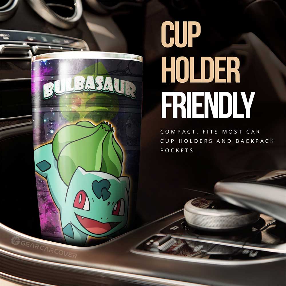 Bulbasaur Tumbler Cup Custom Galaxy Manga Style - Gearcarcover - 2