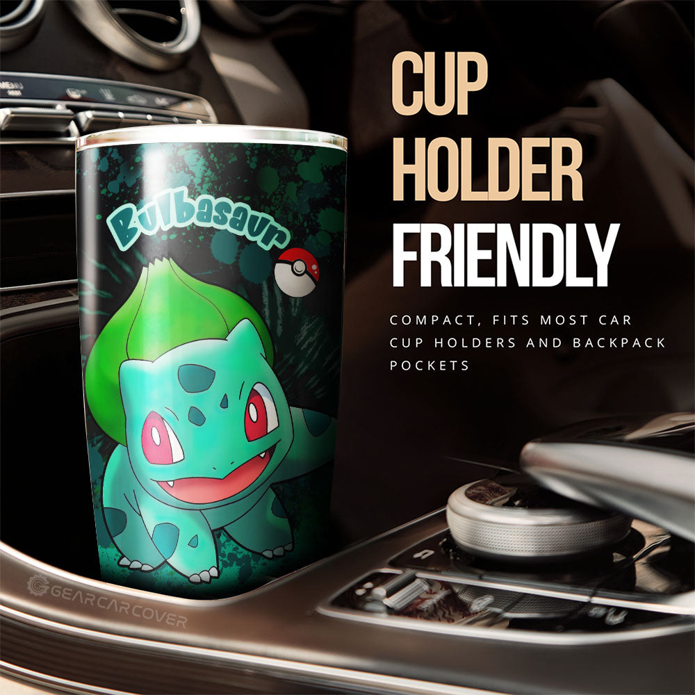 Bulbasaur Tumbler Cup Custom Tie Dye Style Car Accessories - Gearcarcover - 2