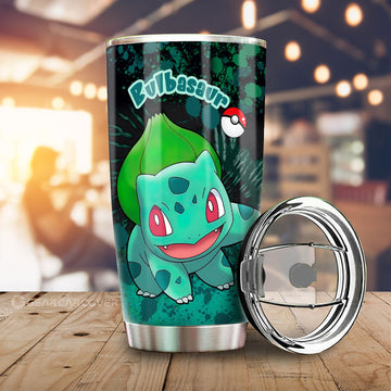 Bulbasaur Tumbler Cup Custom Tie Dye Style Car Accessories - Gearcarcover - 1