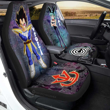 Bulma And Vegeta Car Seat Covers Custom Galaxy Style Car Accessories - Gearcarcover - 1