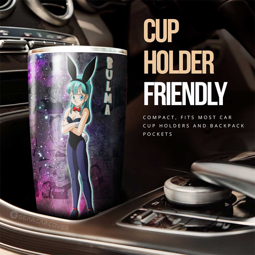 Bulma And Vegeta Tumbler Cup Custom Car Accessories Galaxy Style - Gearcarcover - 3