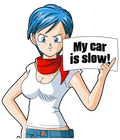 Bulma Car Sticker Custom My Car Is Slow Funny - Gearcarcover - 2