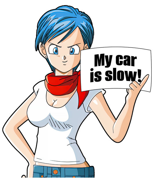 Bulma Car Sticker Custom My Car Is Slow Funny - Gearcarcover - 2