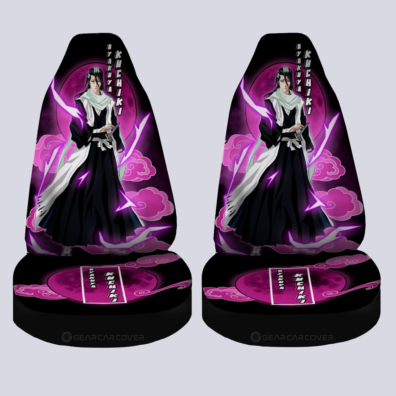 Byakuya Kuchiki Car Seat Covers Custom Bleach Car Interior Accessories - Gearcarcover - 4