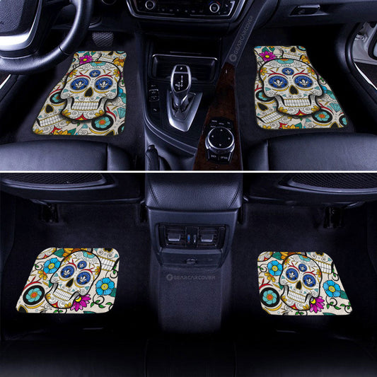 CF Montréal Car Floor Mats Custom Sugar Skull Car Accessories - Gearcarcover - 2