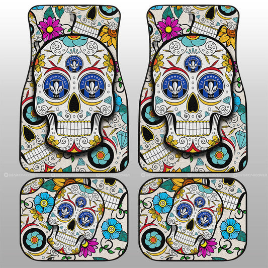 CF Montréal Car Floor Mats Custom Sugar Skull Car Accessories - Gearcarcover - 1