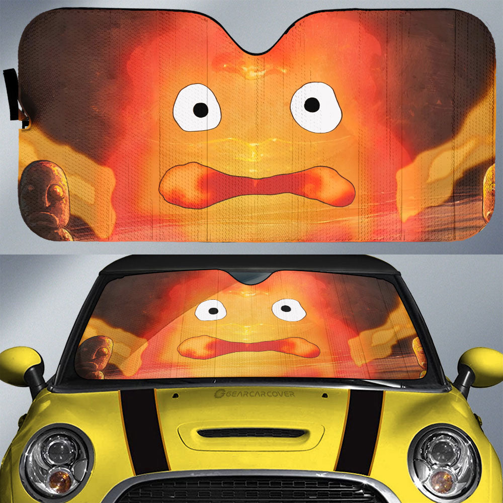 Calcifer Car Sunshade Custom Howl's Moving Castle Car Accessories - Gearcarcover - 1