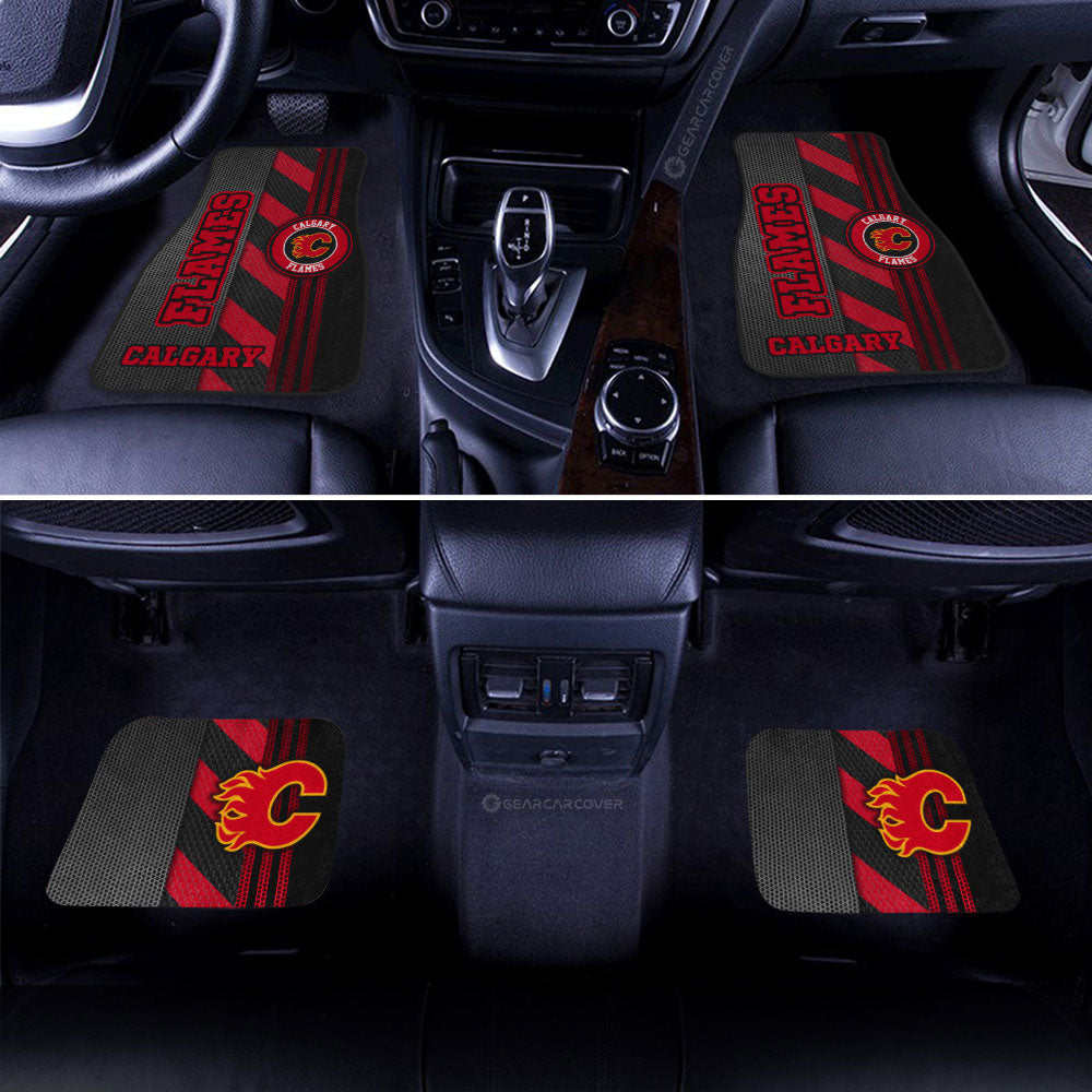 Calgary Flames Car Floor Mats Custom Car Accessories - Gearcarcover - 2
