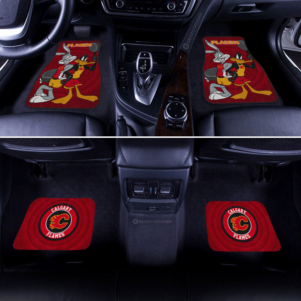 Calgary Flames Car Floor Mats Custom Car Accessories - Gearcarcover - 2