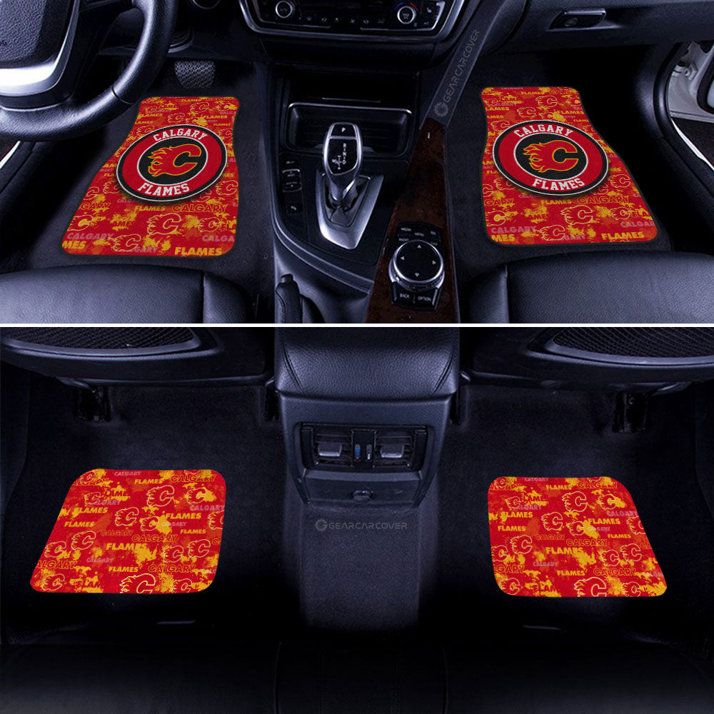 Calgary Flames Car Floor Mats Custom Car Accessories - Gearcarcover - 2