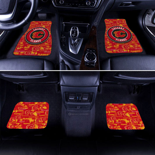 Calgary Flames Car Floor Mats Custom Car Accessories - Gearcarcover - 2