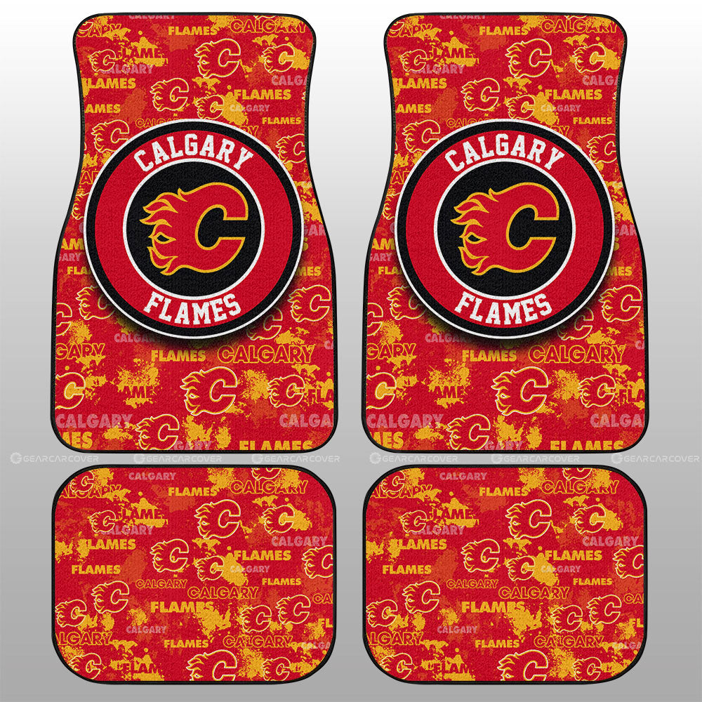 Calgary Flames Car Floor Mats Custom Car Accessories - Gearcarcover - 1