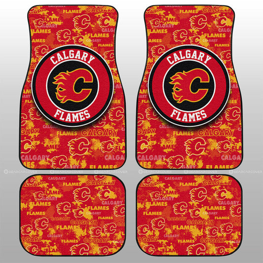 Calgary Flames Car Floor Mats Custom Car Accessories - Gearcarcover - 1