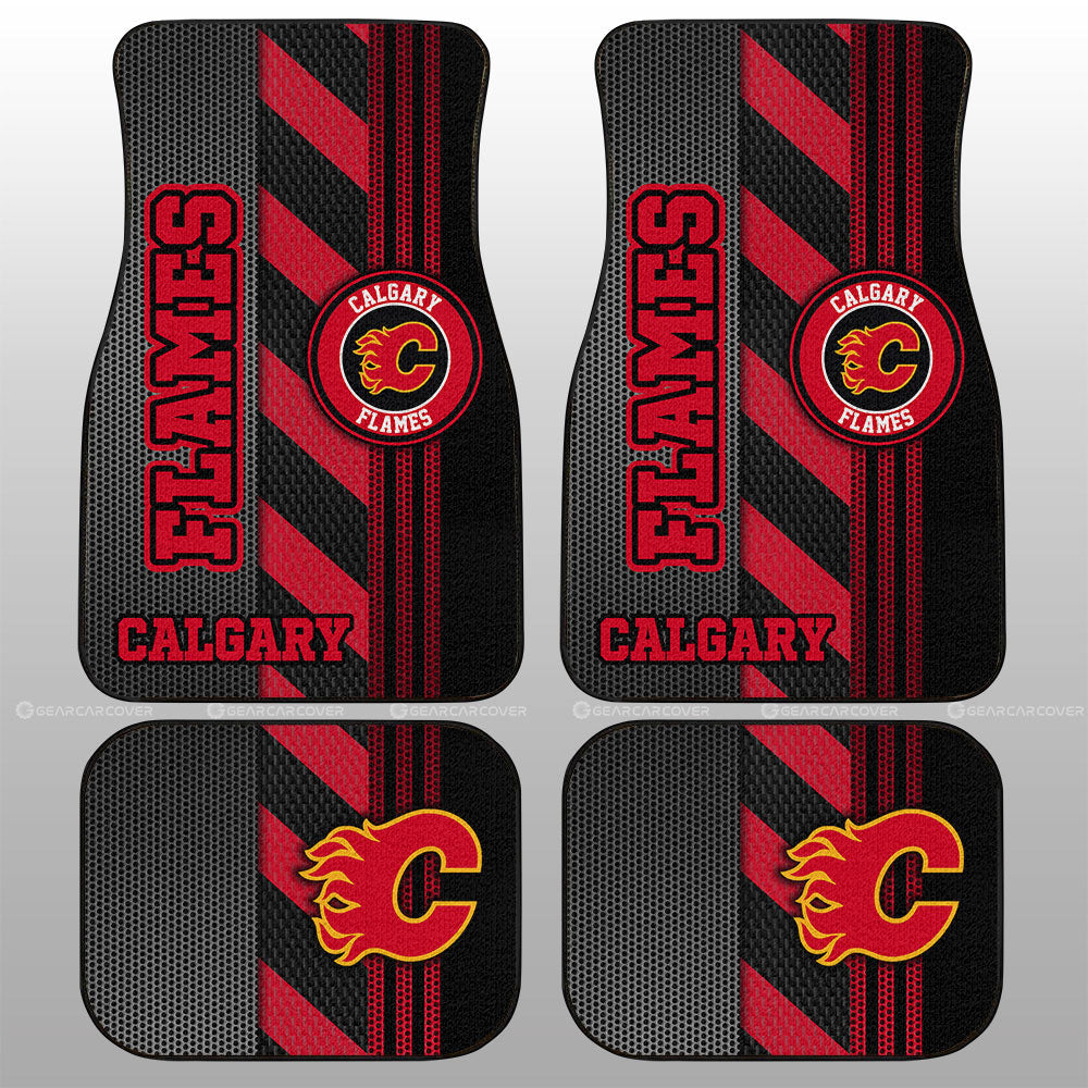 Calgary Flames Car Floor Mats Custom Car Accessories - Gearcarcover - 1
