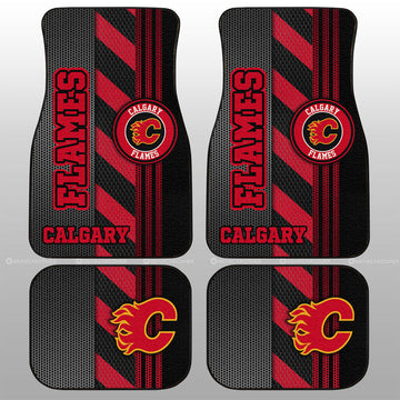 Calgary Flames Car Floor Mats Custom Car Accessories - Gearcarcover - 1
