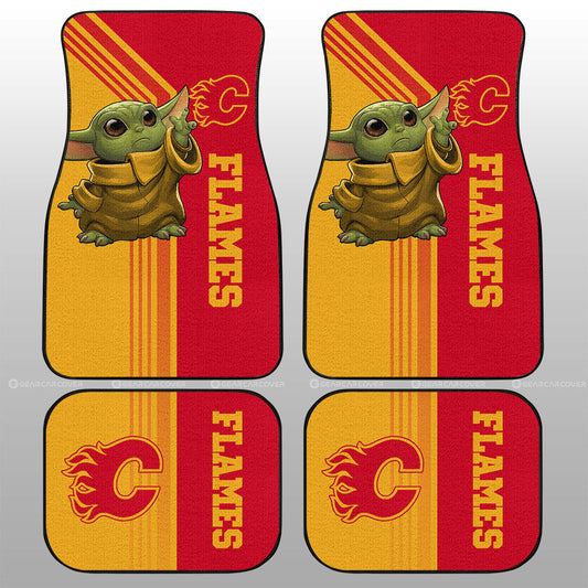 Calgary Flames Car Floor Mats Custom Car Accessories - Gearcarcover - 1