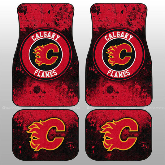 Calgary Flames Car Floor Mats Custom Car Accessories - Gearcarcover - 1