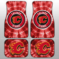 Calgary Flames Car Floor Mats Custom Tie Dye Car Accessories - Gearcarcover - 1