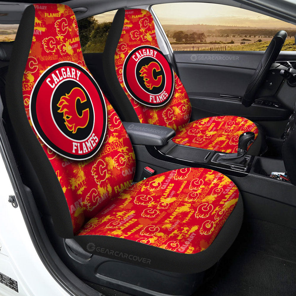 Calgary Flames Car Seat Covers Custom Car Accessories - Gearcarcover - 2