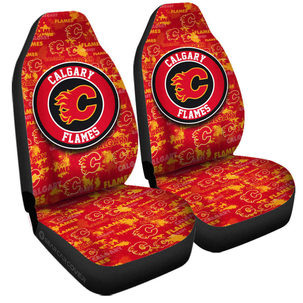 Calgary Flames Car Seat Covers Custom Car Accessories - Gearcarcover - 3