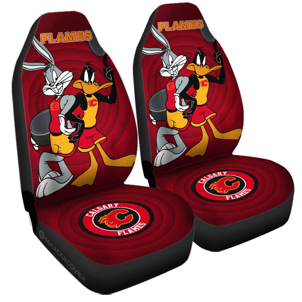 Calgary Flames Car Seat Covers Custom Car Accessories - Gearcarcover - 3