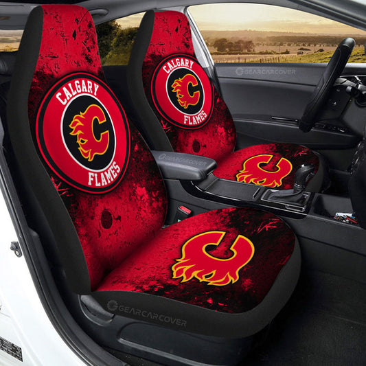 Calgary Flames Car Seat Covers Custom Car Accessories - Gearcarcover - 2