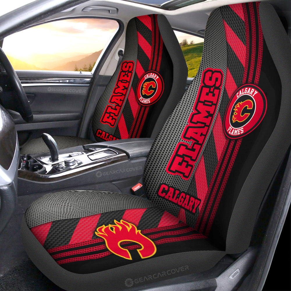 Calgary Flames Car Seat Covers Custom Car Accessories - Gearcarcover - 1