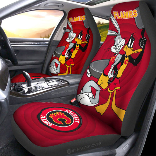Calgary Flames Car Seat Covers Custom Car Accessories - Gearcarcover - 1